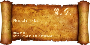 Mesch Ida névjegykártya