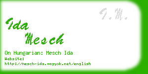 ida mesch business card